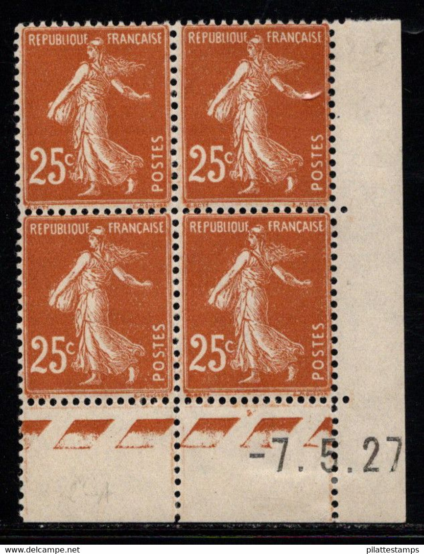 FRANCE N°235* TYPE SEMEUSE COIN DATE DU 7/5/27 - ....-1929
