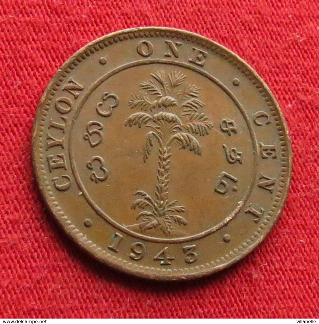 Sri Lanka Ceylon 1 Cent 1943  Wºº - Sri Lanka