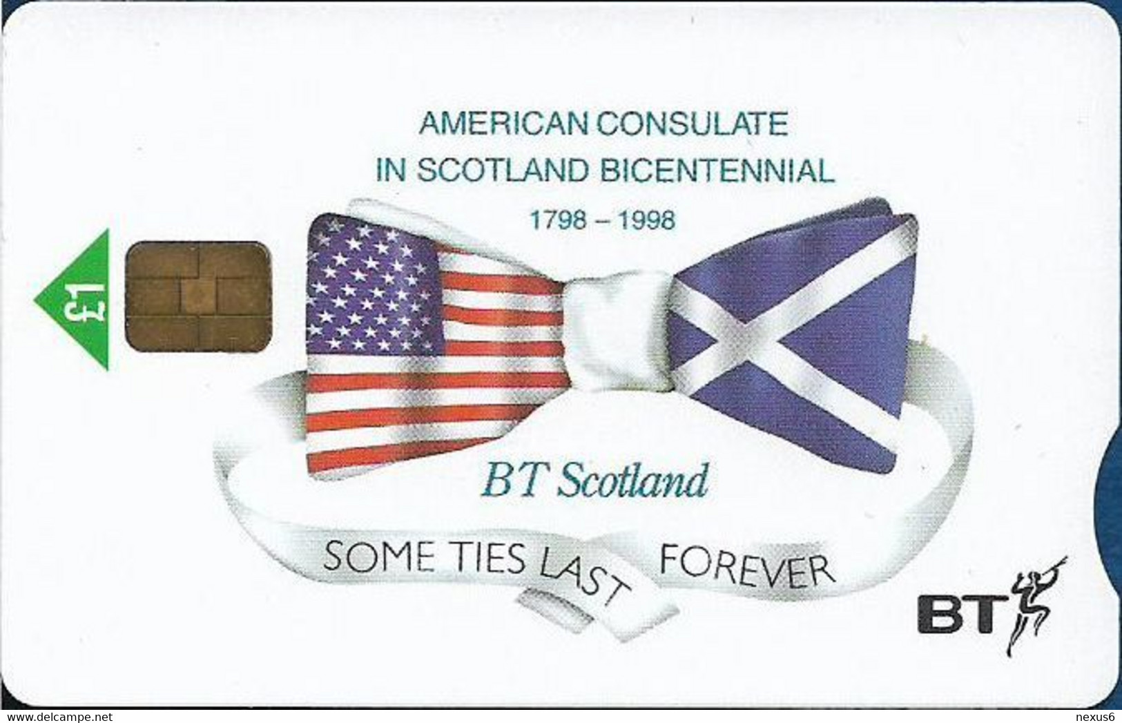 UK - BT (Chip) - PRO414 - BCI-073 - American Consulate In Scotland Bicentennial, 1£, 3.000ex, Mint - BT Werbezwecke