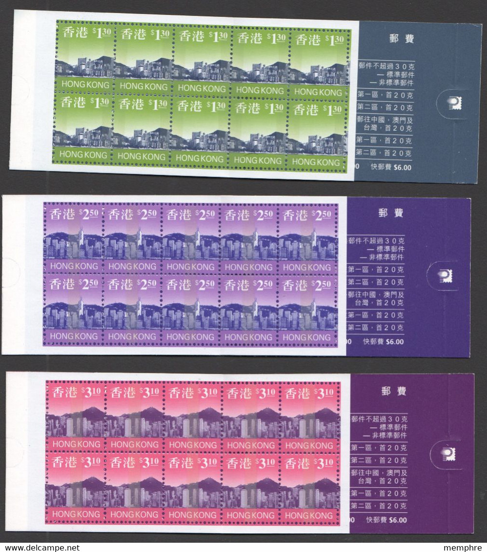 1997  View From Harbour 3 Booklets HKD13, 25 And 31 At Face - Booklets