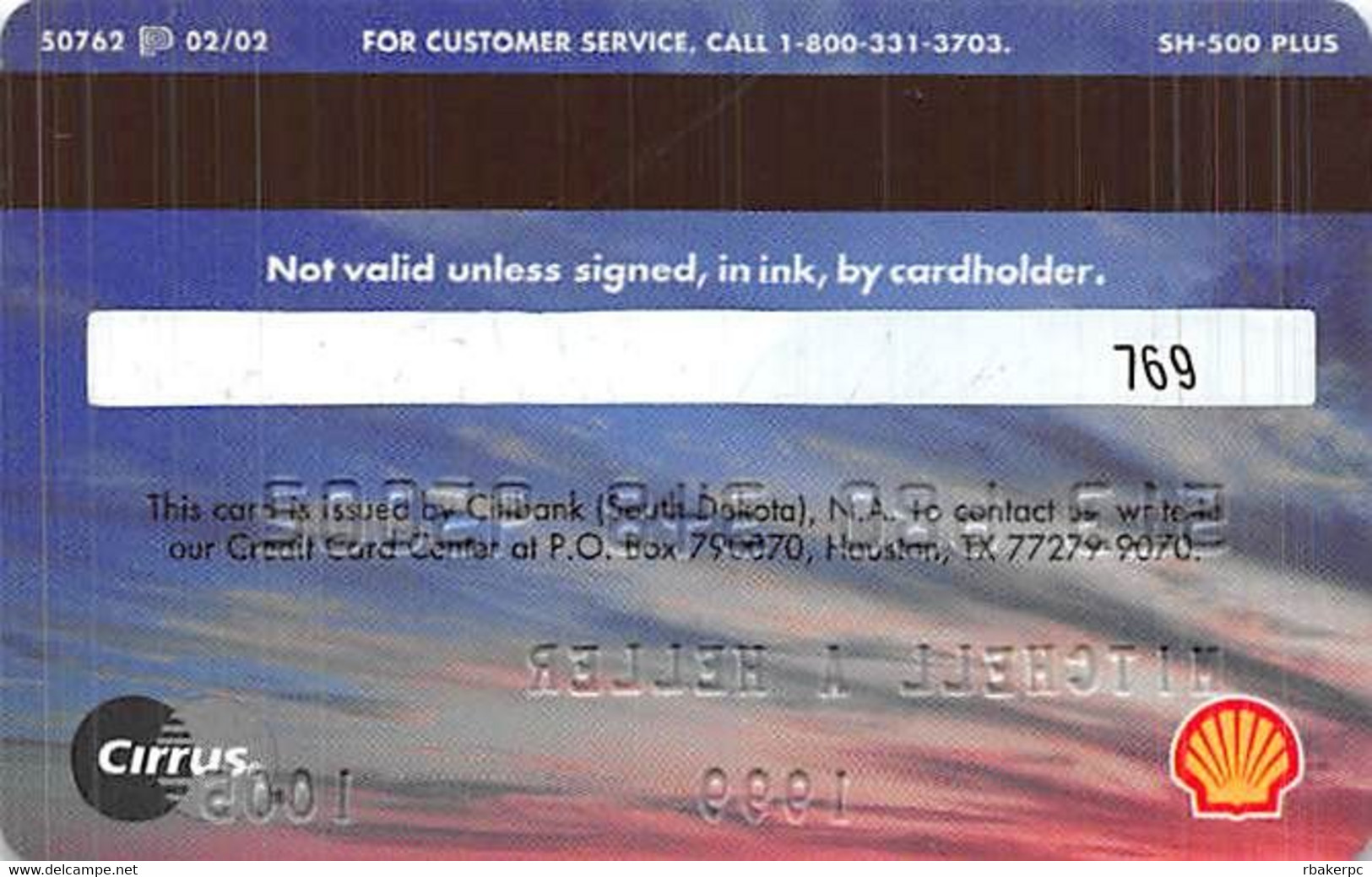 Shell Preferred Credit Card Exp 10/05 - Credit Cards (Exp. Date Min. 10 Years)