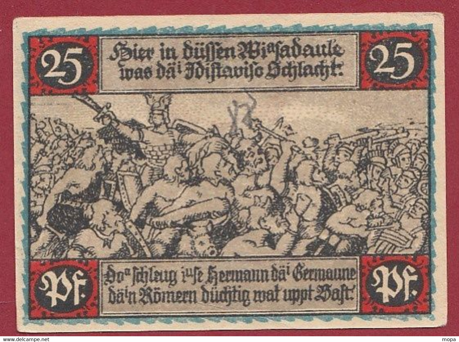 Allemagne 1 Notgeld  De 25 Pf  Stadt   Eisbergen  ( RARE) Dans L 'état   Lot N °304 - Colecciones