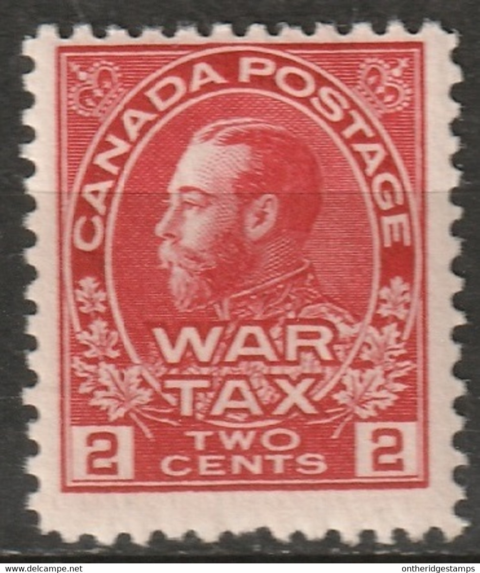 Canada 1915 Sc MR2a  War Tax MLH* Rose Carmine - Sellos De Impuesto De Guerra