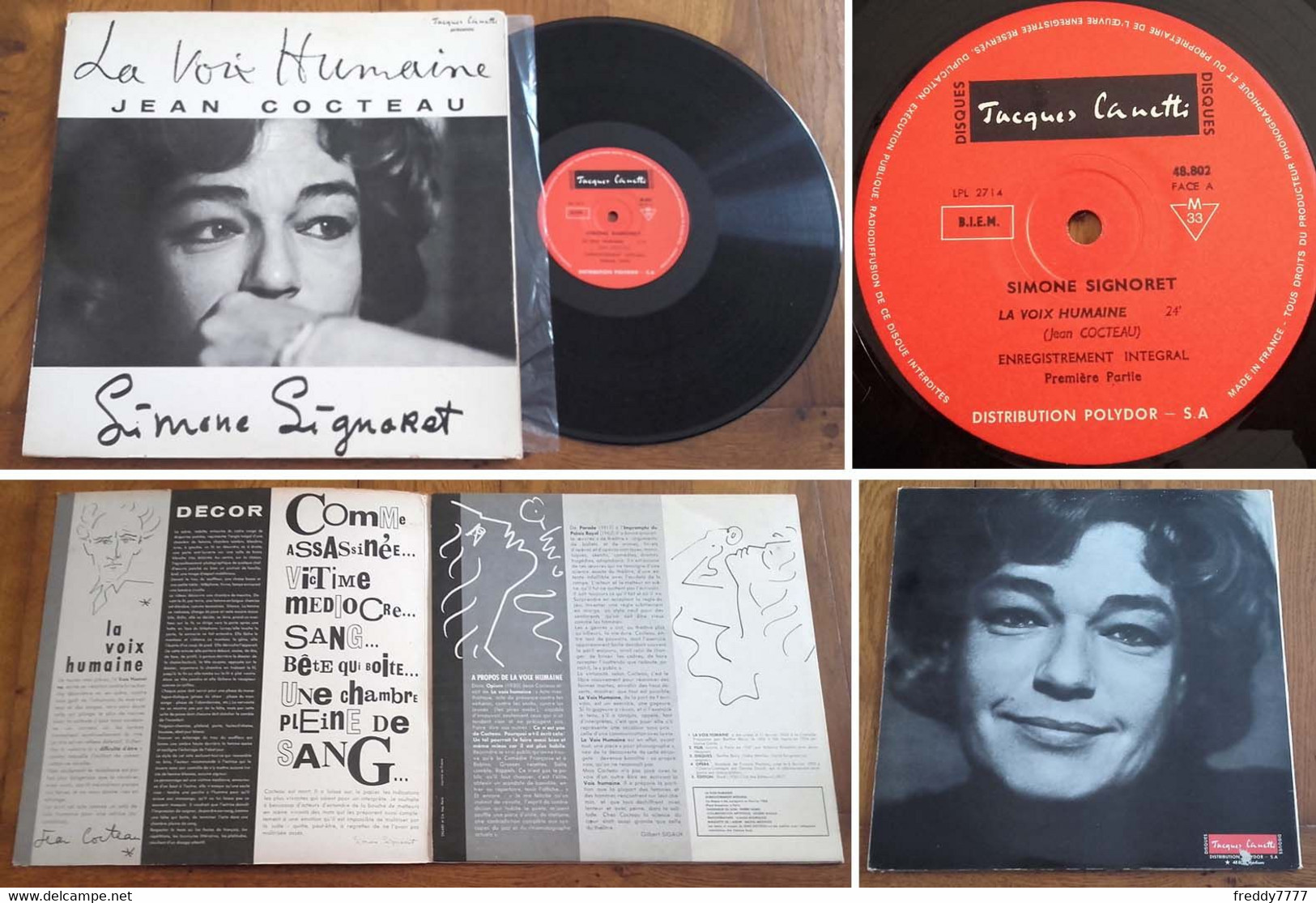 RARE French LP 33t RPM BIEM (12") SIMONE SIGNORET (Gatefold P/s, 1964) - Verzameluitgaven