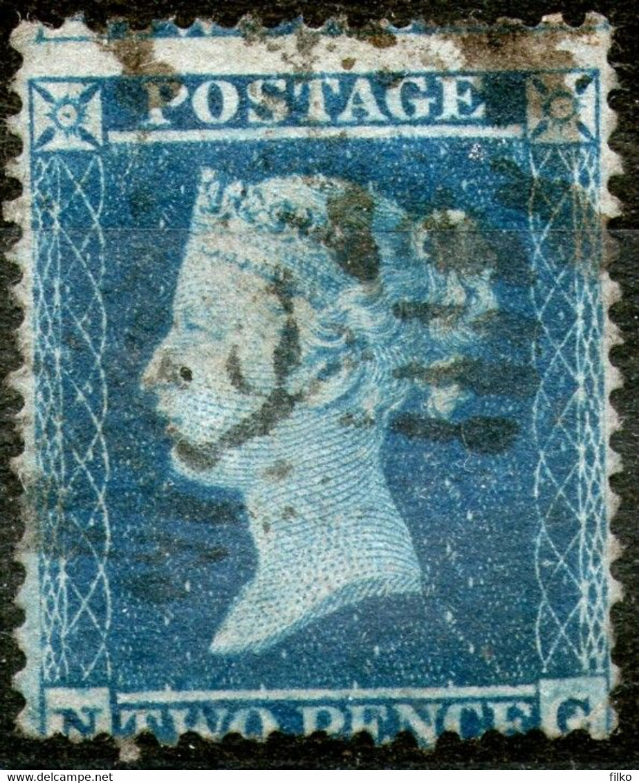 Great Britan,1869,Queen Victoria 2 Pence,,perf:14 WMK Small Crown,used,as Scan - Oblitérés