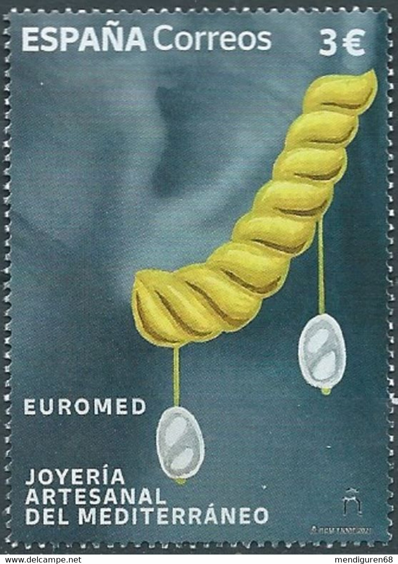 ESPAGNE SPANIEN SPAIN ESPAÑA 2021 EUROMED MEDITERRANEAN HANDMADE JEWELRY JOYERÍA ARTESANAL MNH ED 5508 MI 5549 YT 5247 - Neufs