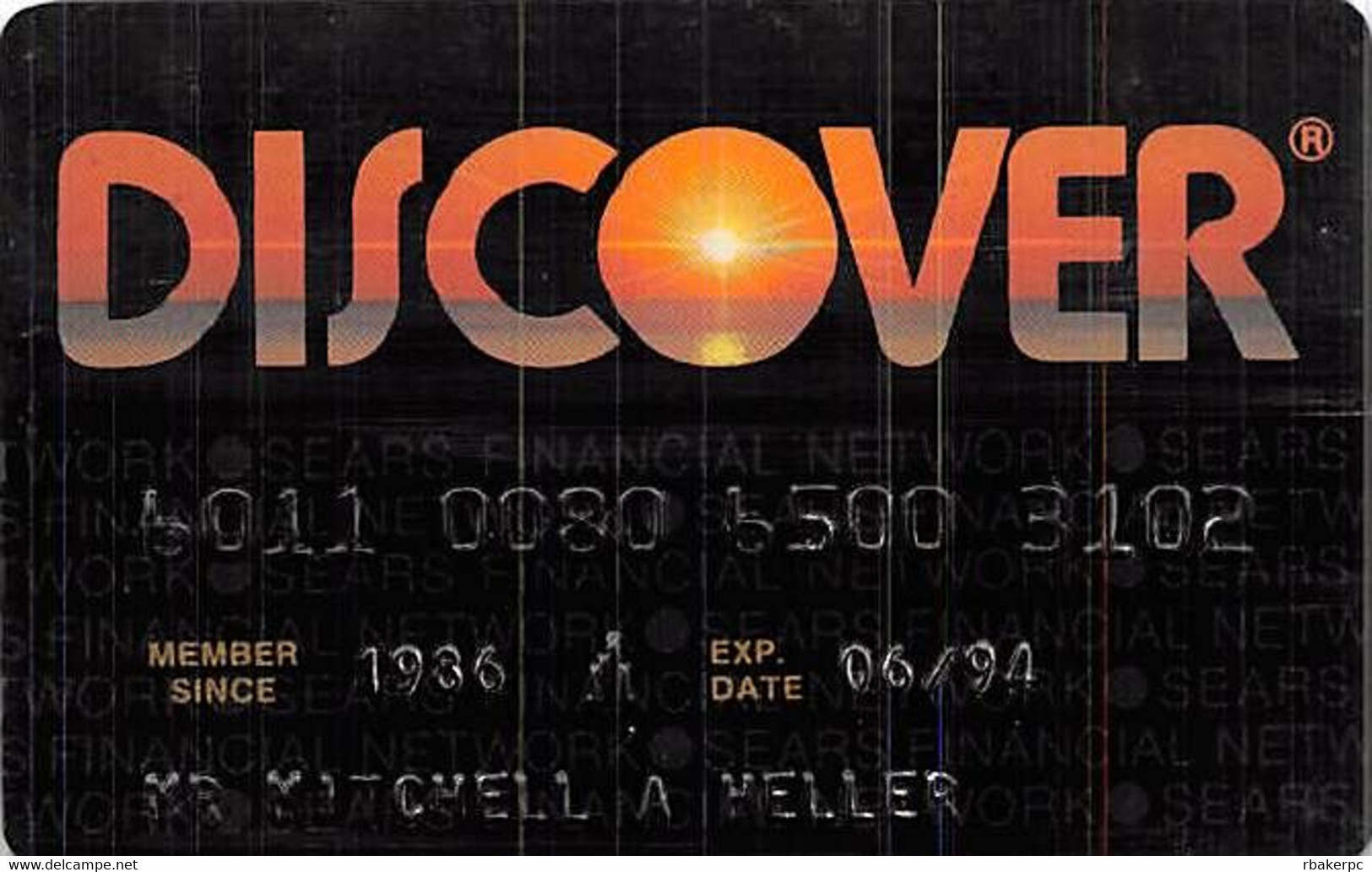 Discover Credit Card Exp 06/94 - Credit Cards (Exp. Date Min. 10 Years)