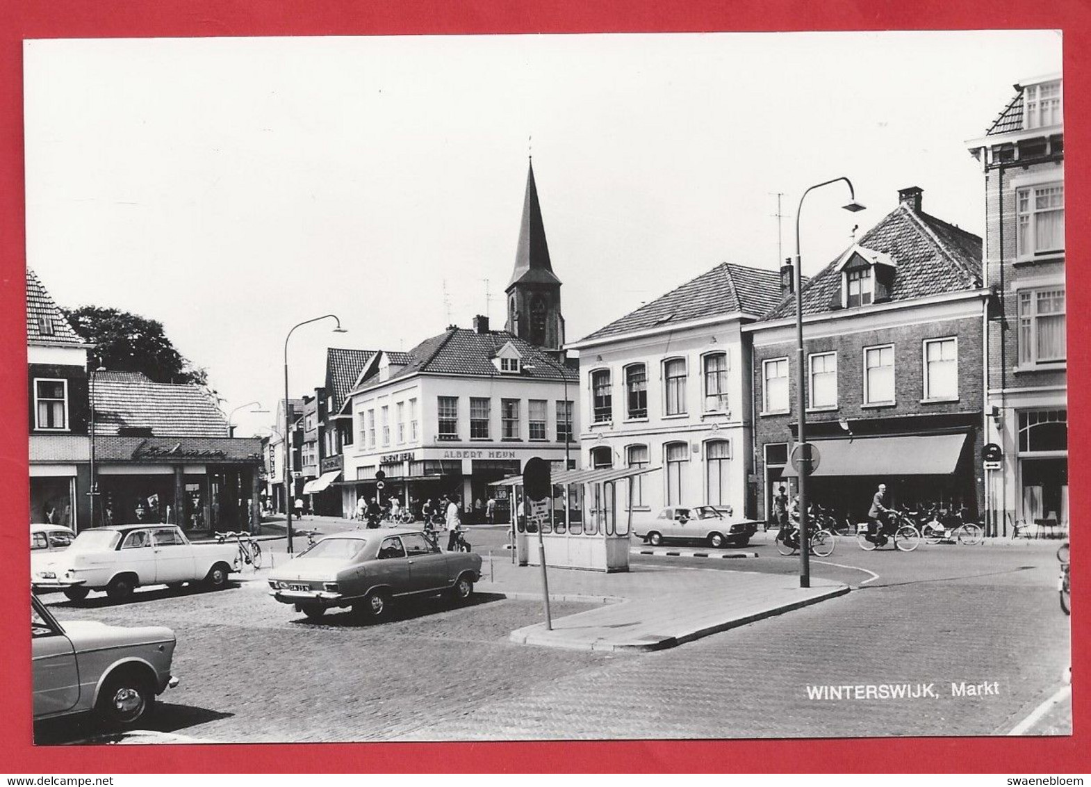 NL.- Winterswijk, MARKT. Winkel ALBERT HEIJN, LUCKMAN. Old Cars. Uitgave Boekhandel G.J. Albrecht.. - Winterswijk