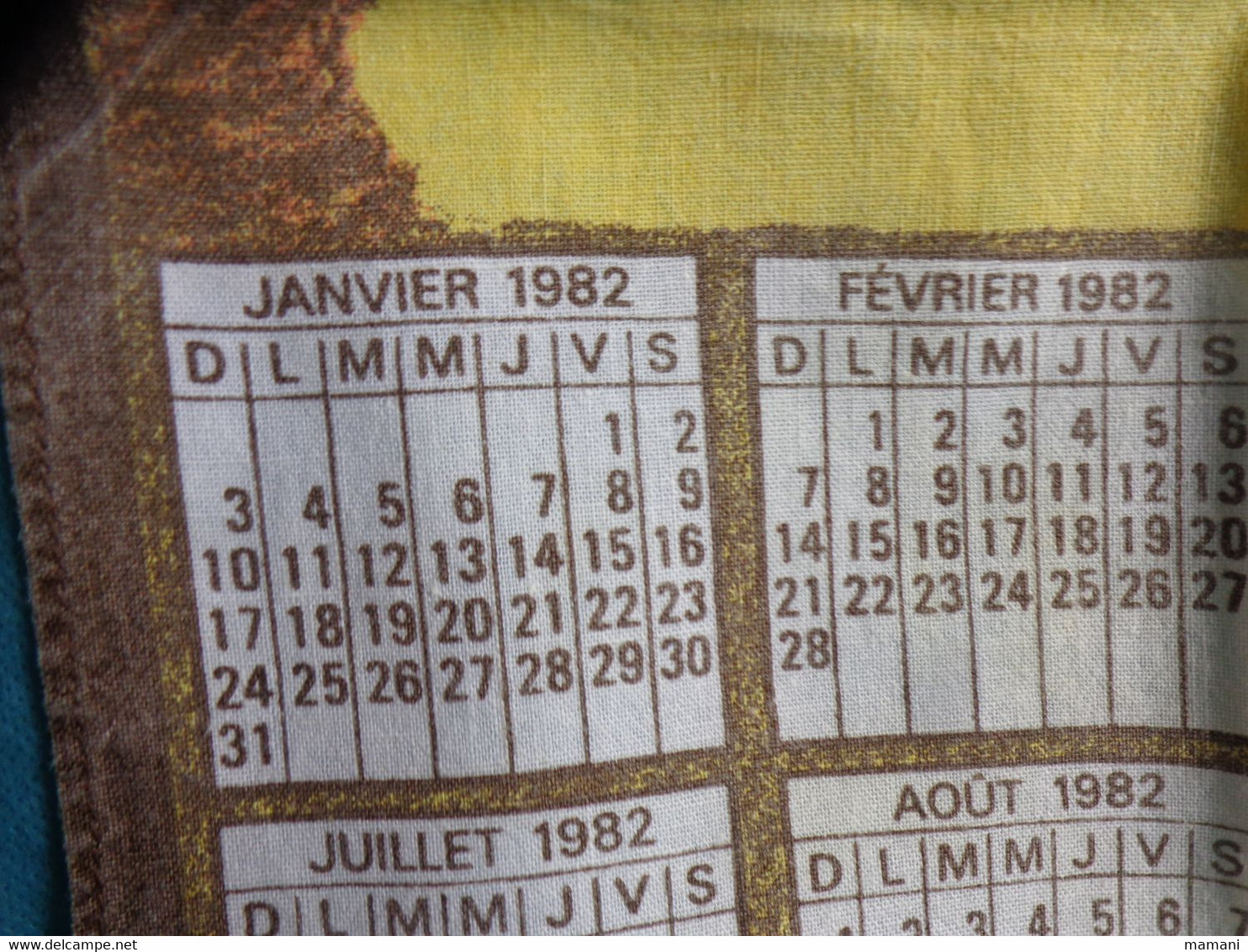 Torchon Calendrier  1982 - Andere & Zonder Classificatie