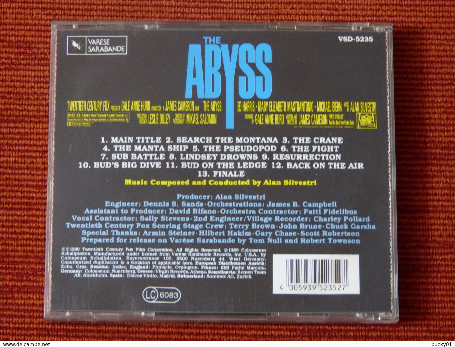 CD BOF/OST - ABYSS - ALAN SILVESTRI - VSD 5235 - 1989 - Musica Di Film