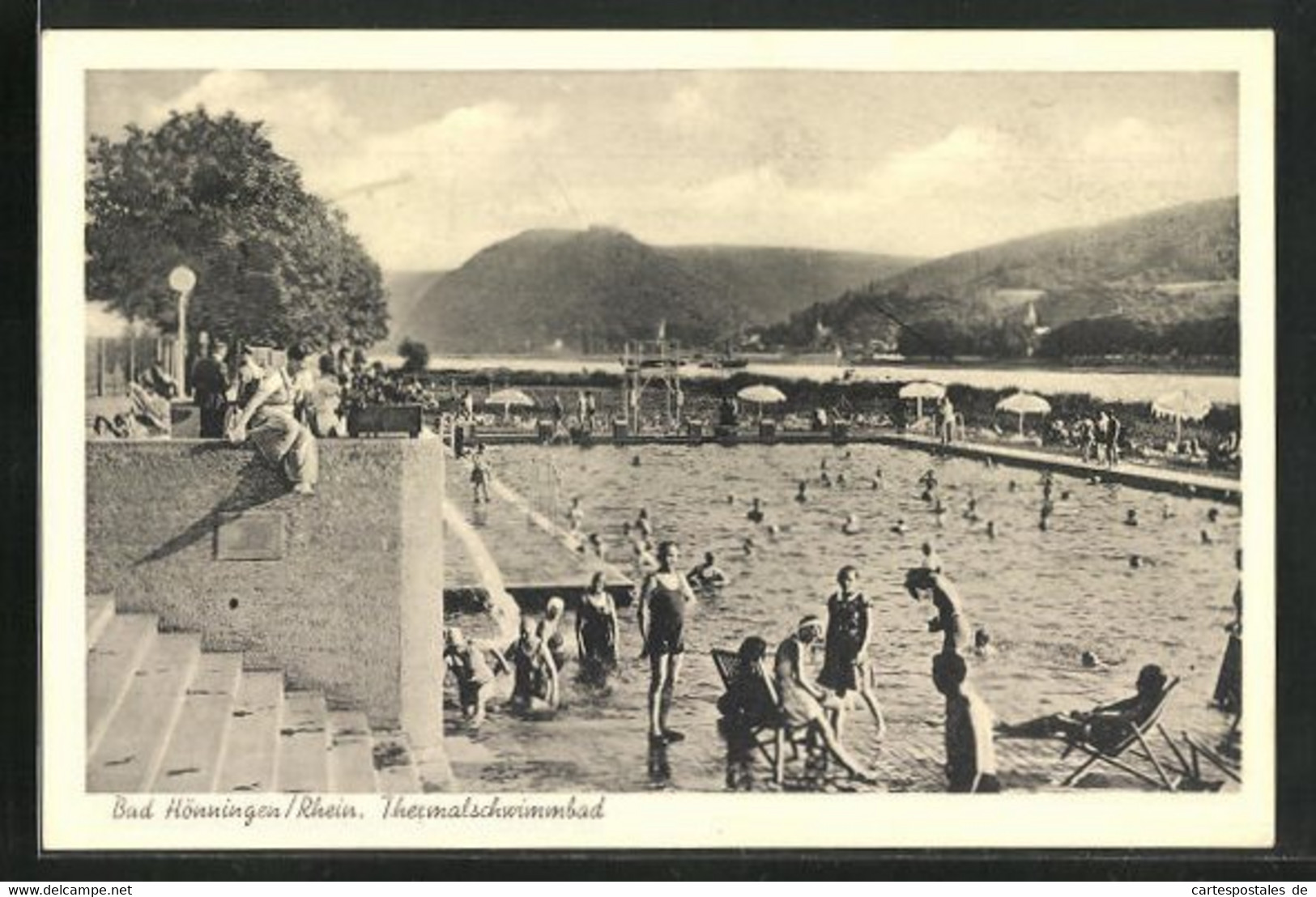 AK Bad Hönningen, Thermalschwimmbad Mit Badegästen - Bad Hoenningen