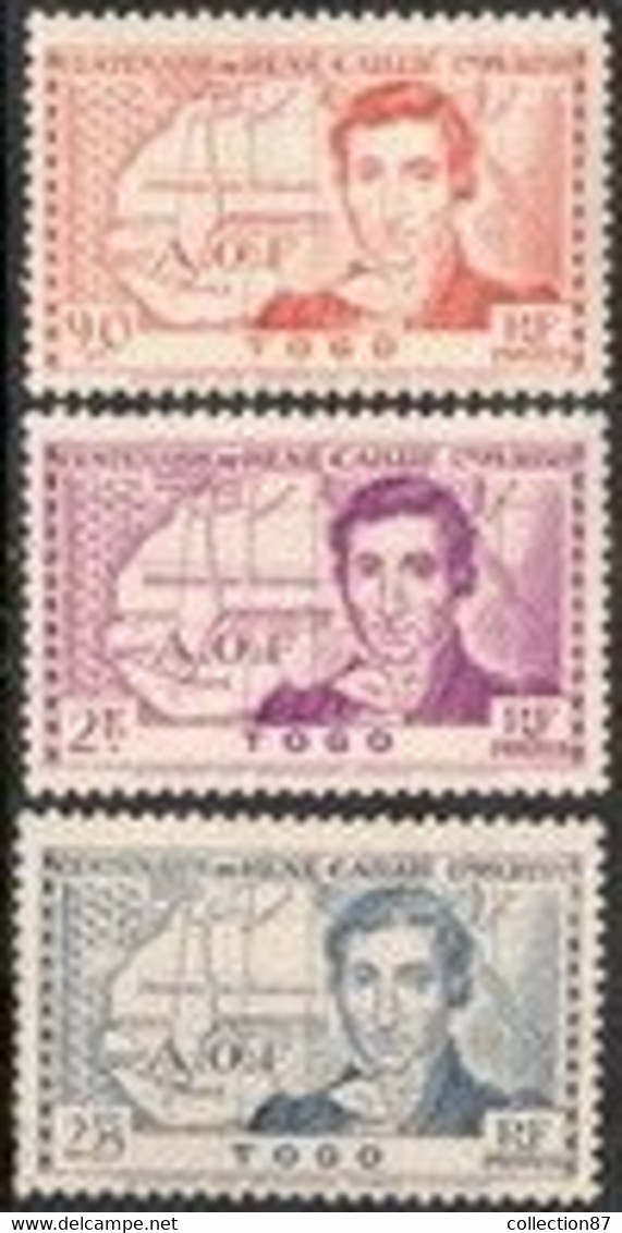 TOGO 172 à 174 * < CENTENAIRE De RENE CAILLE 1939 - 1939 Centenaire De René Caillé