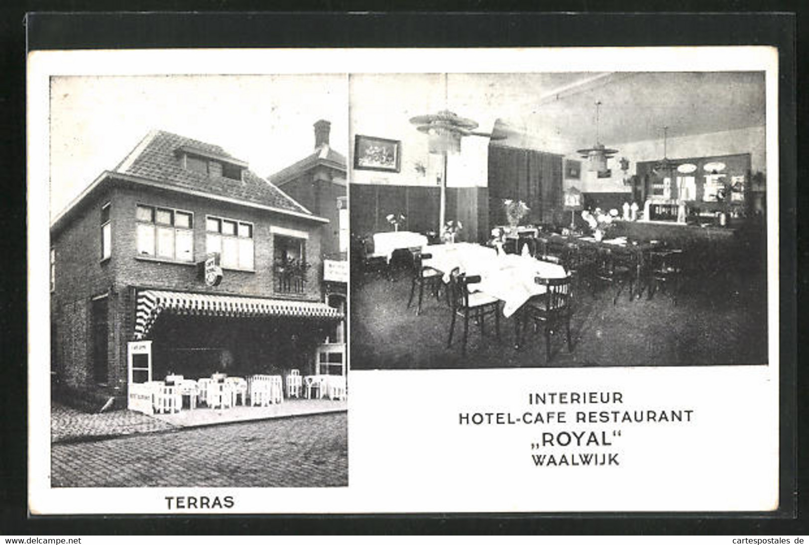 AK Waalwijk, Hotel-Cafe Restaurant Royal, Interieur, Terras - Waalwijk