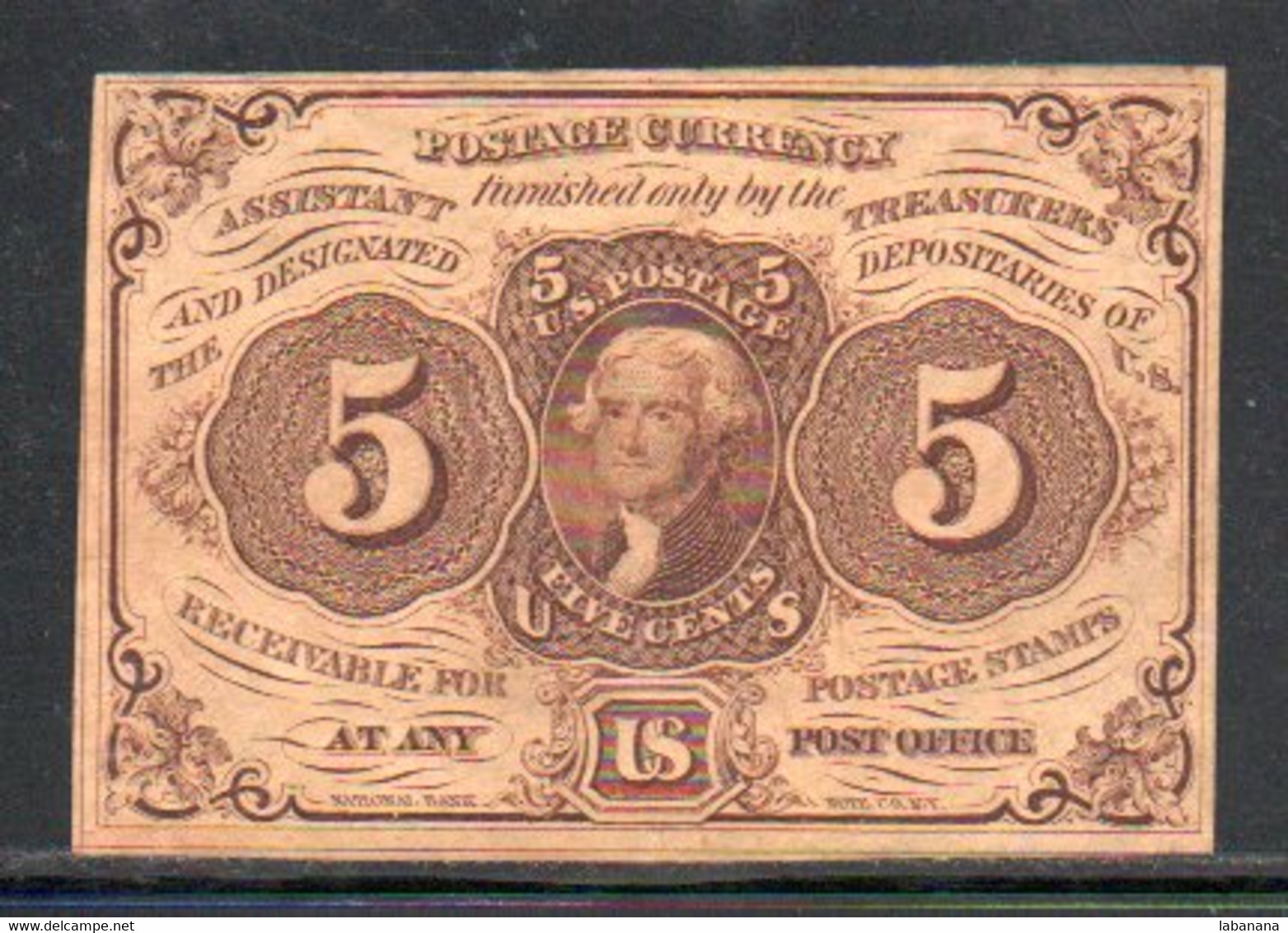 638-USA 5c 1862 Ondulé Mais Jamais Utilisé - 1862 : 1. Ausgabe