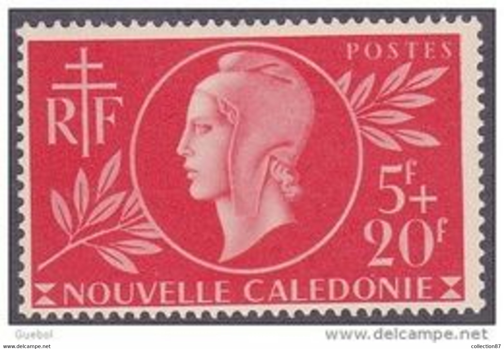 NOUVELLE CALEDONIE  N° 248 ** LUXE < ENTRAIDE FRANCAISE 1944 < SERIE De LONDRES - Marianne Dulac + Croix De Lorraine - 1944 Entraide Française