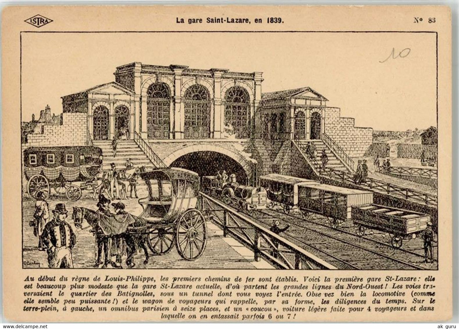 52534541 - Sign. Carlier La Gare Saint-Lazare - Other & Unclassified
