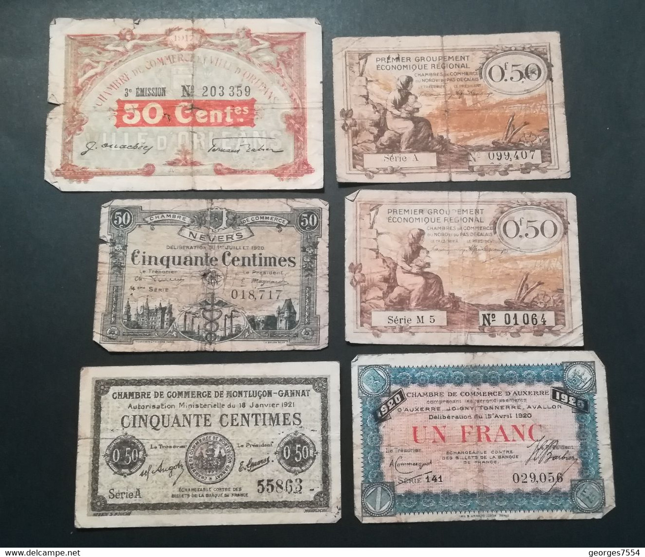 Lot De 6 Billets De La Chambre De Commerce - Chamber Of Commerce