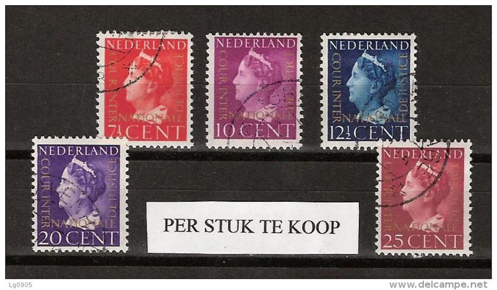 NVPH Nederland Netherlands Pays Bas Niederlande Holanda 20-24 Used Dienst Zegel Service Stamp Timbre Cour Sello Oficio - Dienstzegels
