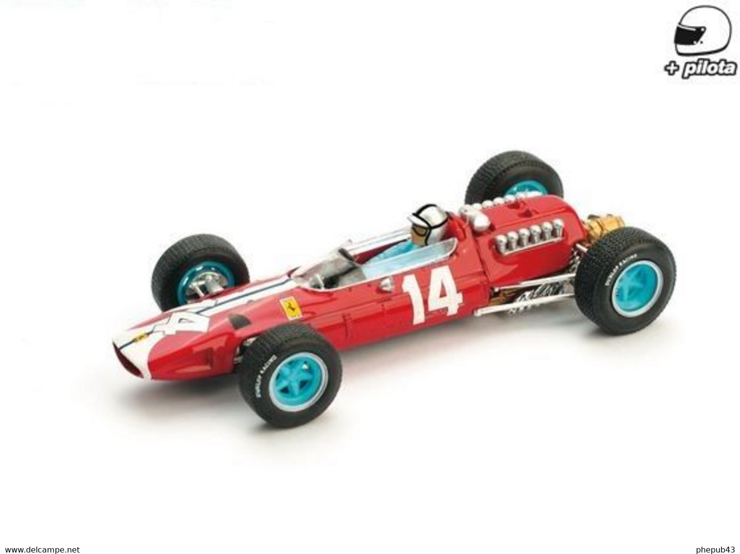 Ferrari 512 F1 - N.A.R.T. - Pedro Rodriguez - 5th USA 1965 #14 - Brumm + Pilote - Brumm