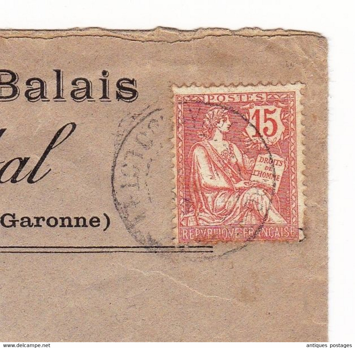 Lettre 1903 Mouchon Colayrac Saint Cirq Lot Et Garonne Pour Bordeaux Gironde Firmin Larribal Manufacture Balai - 1900-02 Mouchon