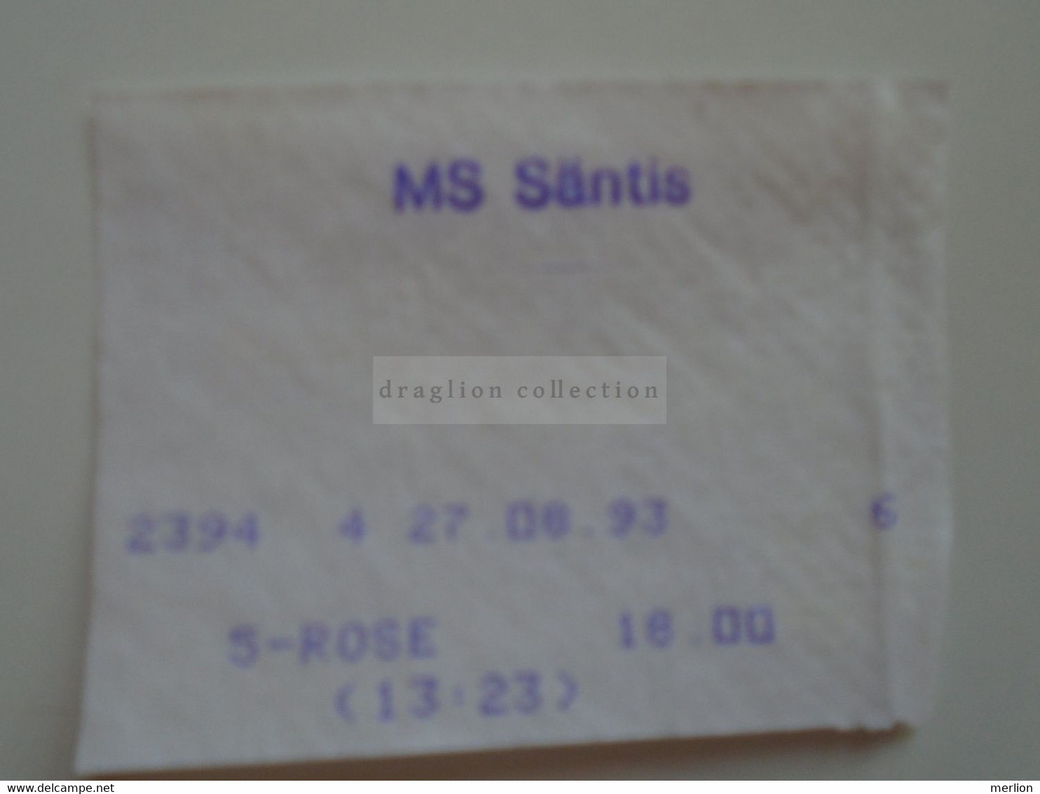 DT020.1 Switzerland Boat Ticket MS Säntis  1993 - Europe