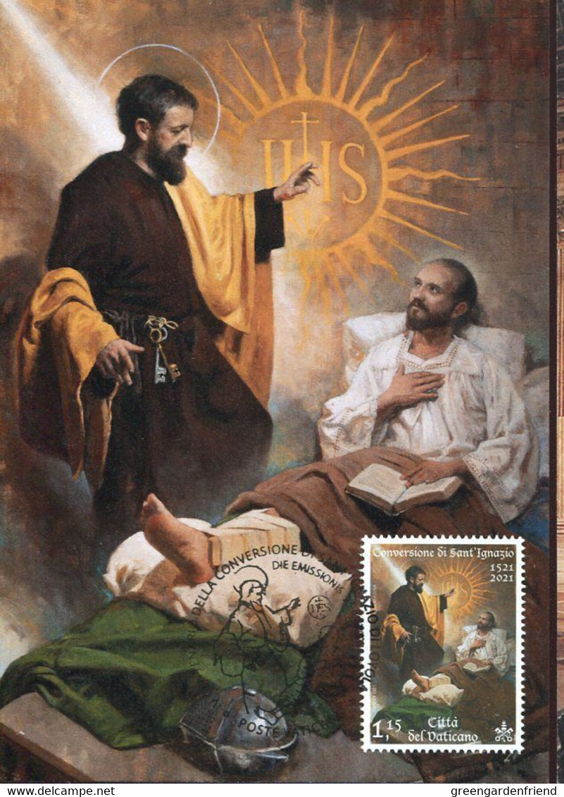 65372 Vaticano, Maximum 2021, Painting Of Raul Berzosa, Conversion Of St.Ignaz Of Loyola, - Maximum Cards