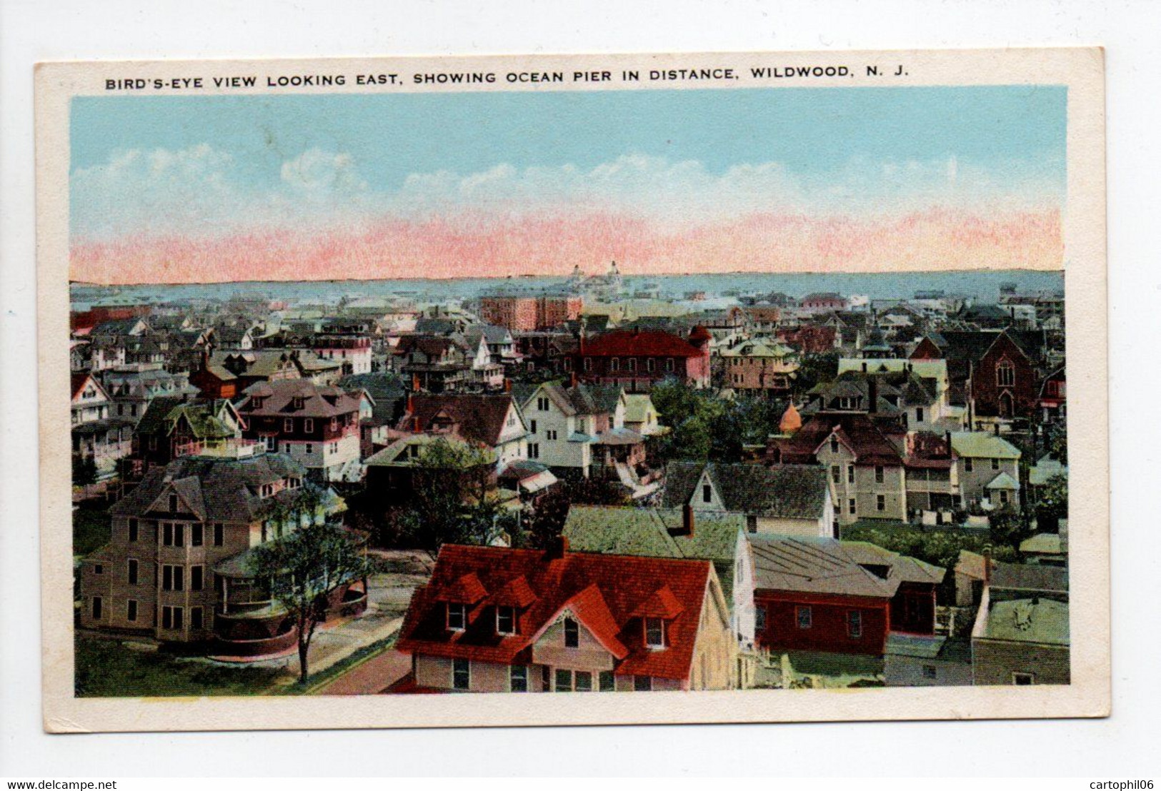 - CPA WILDWOOD (USA / New Jersey) - BIRD'S-EYE VIEW LOOKING EAST, SHOWING OCEAN PIER IN DISTANCE - - Autres & Non Classés