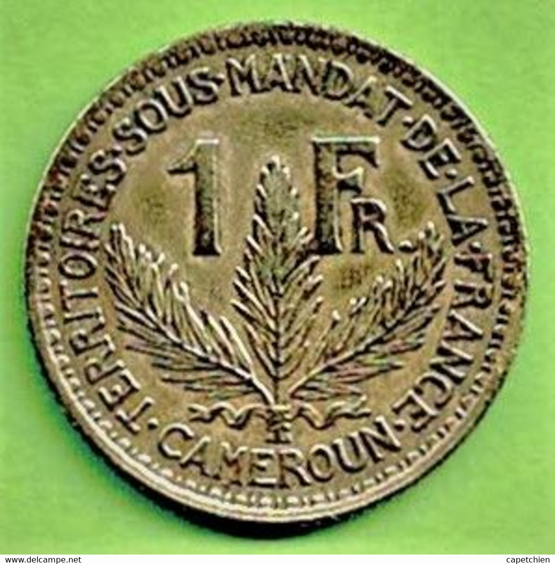 CAMEROUN SOUS MANDAT DE LA FRANCE / 1 FRANC / 1924 / - Kamerun