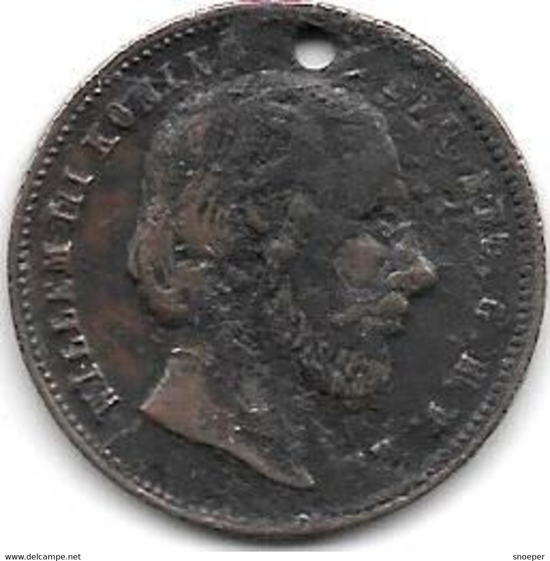 *token Willem III 1817-1890 - Royal/Of Nobility