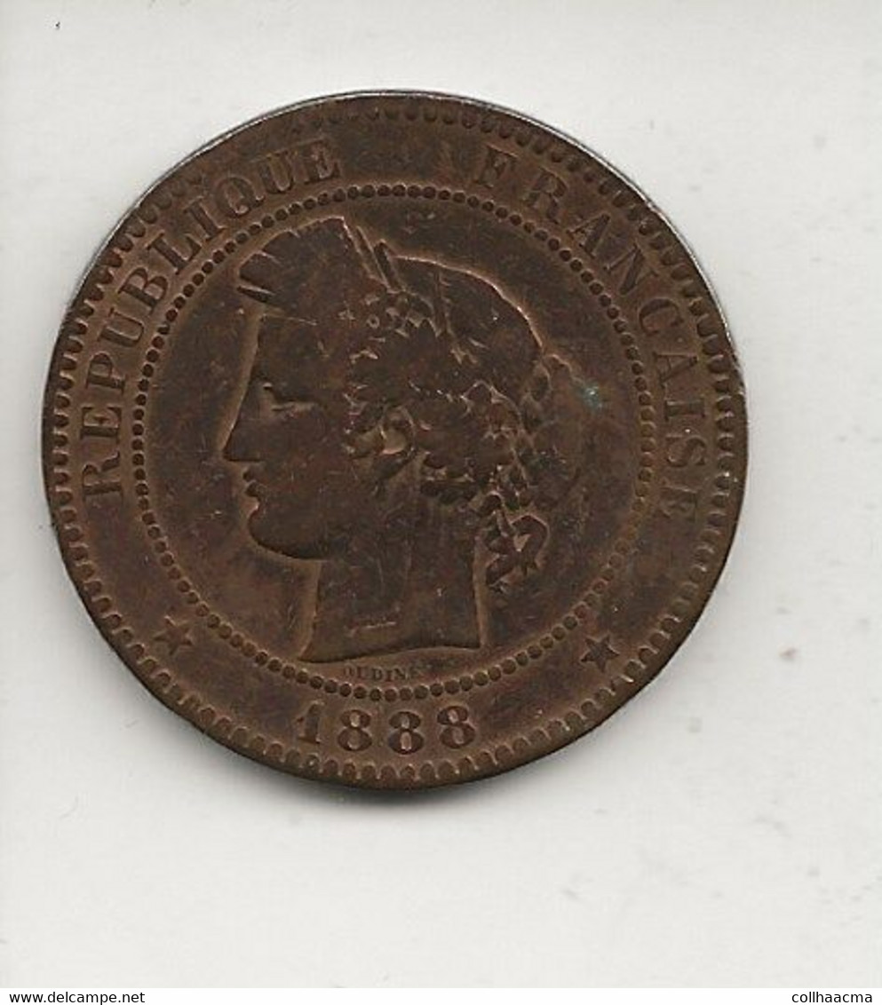 FRANCE / Pièce De 10 Centimes CERES En Bronze 1888 A  état :B - Altri & Non Classificati