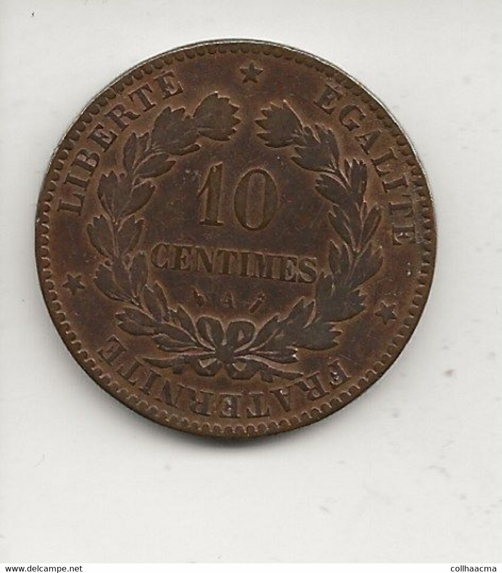 FRANCE / Pièce De 10 Centimes CERES En Bronze 1888 A  état :B - Altri & Non Classificati