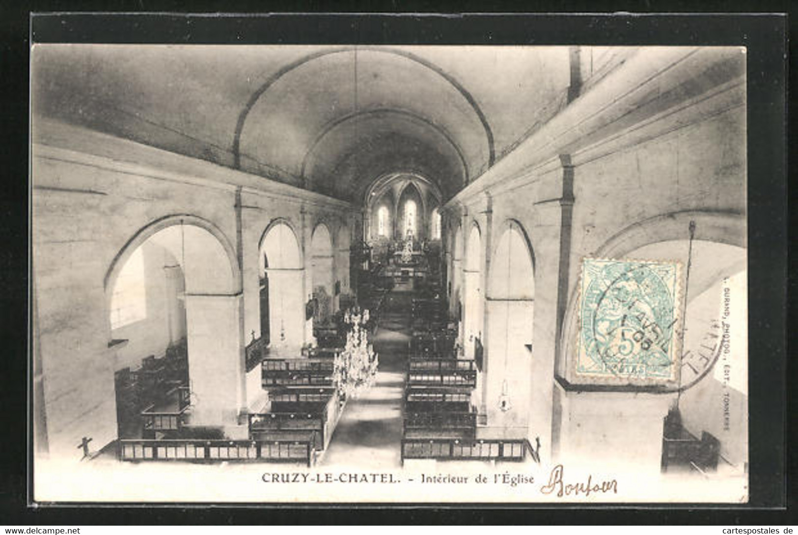 CPA Cruzy-le-Chatel, Interieur De L`Eglise - Cruzy Le Chatel