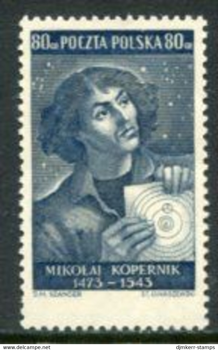 POLAND 1953 Copernicus Anniversary 80 Gr. MNH / **.  Michel 806 - Unused Stamps