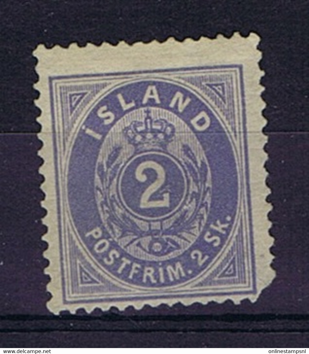 Iceland: 1873 Mi Nr 1A Not Used (*) SG Damage At Rigt Bottom Corner 1873 - Unused Stamps