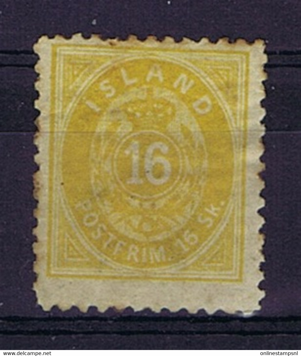 Iceland: 1873 Mi Nr 5A MH/*, Mit Falz, Avec Charnière  14*13,5 Perfo - Neufs