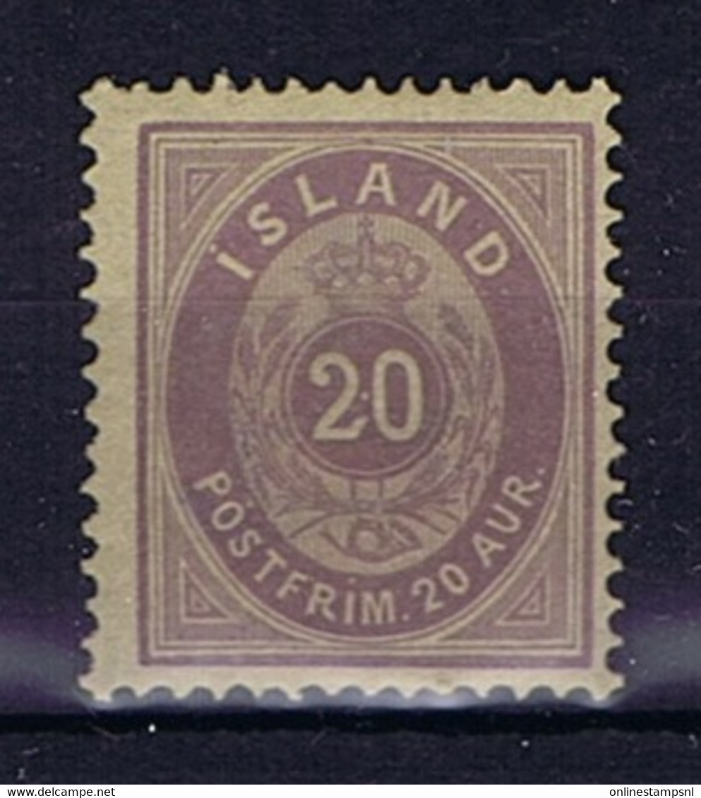 Iceland: 1876 Mi Nr  10 Aa MH/*, Mit Falz, Avec Charnière 14 + 13.5 Perfo Spot Unklarer Druck - Neufs