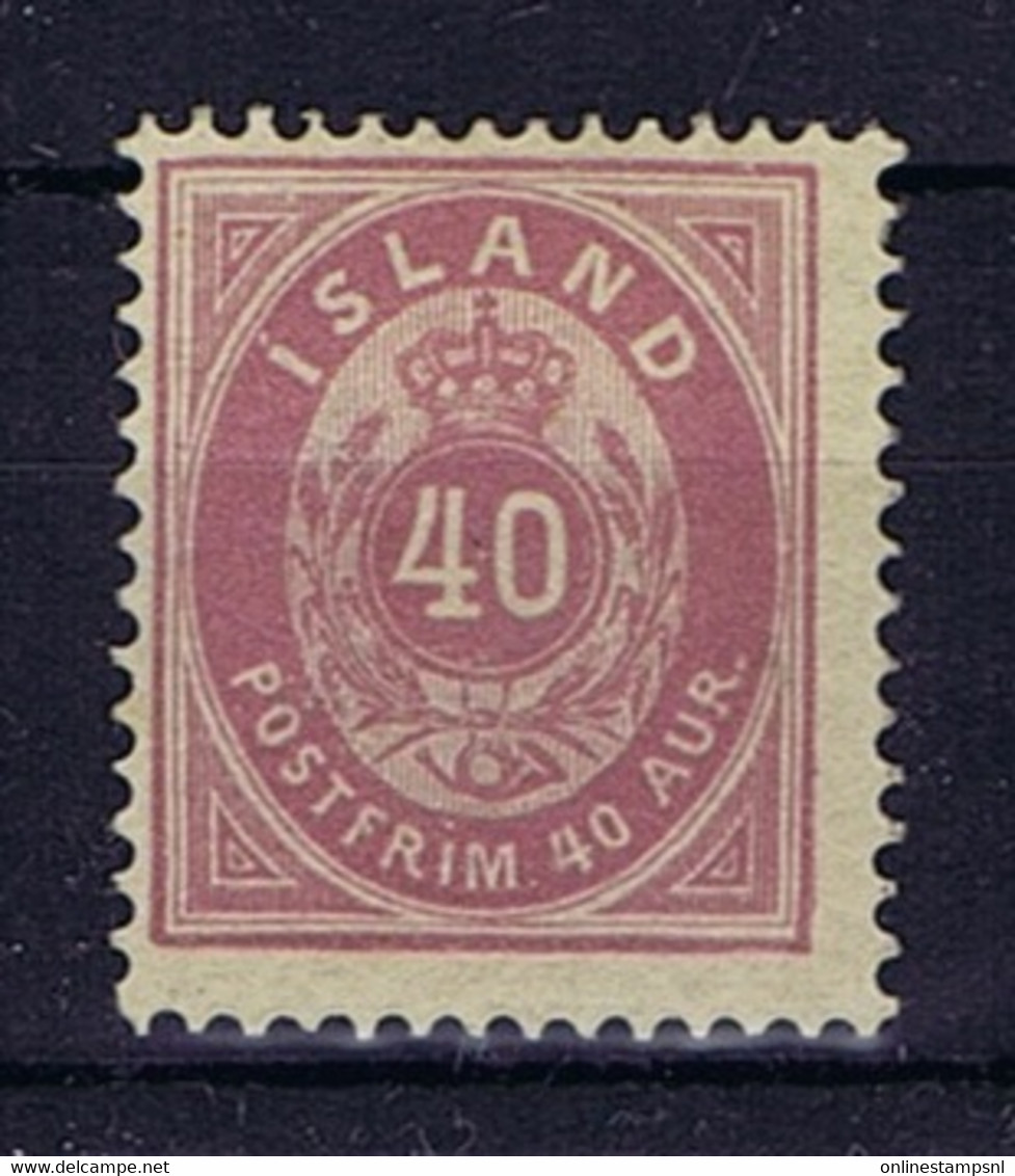 Iceland: 1882 Mi Nr 15 A MH/*, Mit Falz, Avec Charnière 14 + 13.5 Pefo - Unused Stamps