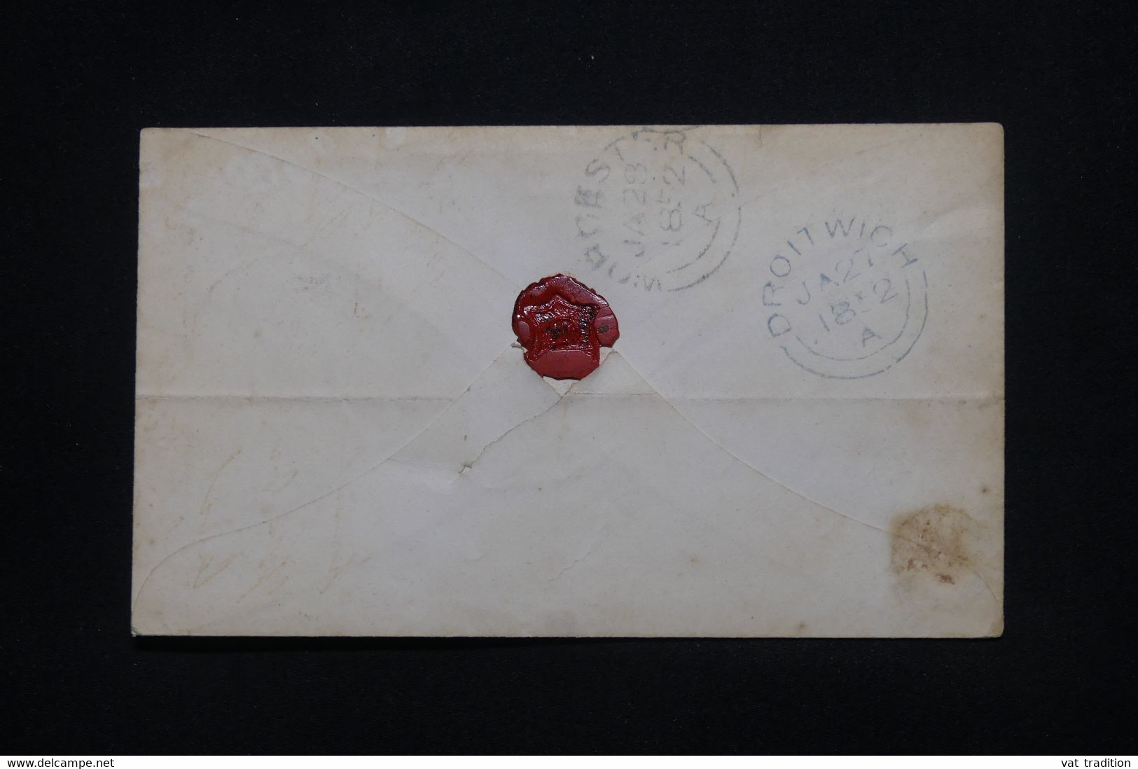 ROYAUME UNI - Enveloppe Pour Worchster En 1852, Affranchissement Victoria - L 100981 - Covers & Documents