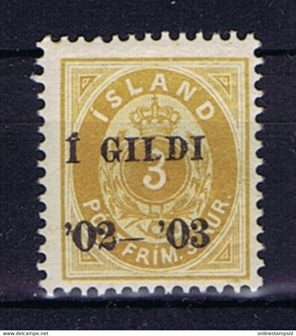 Iceland: 1902 Mi Nr 23B  MH/*, Mit Falz, Avec Charnière - Ongebruikt