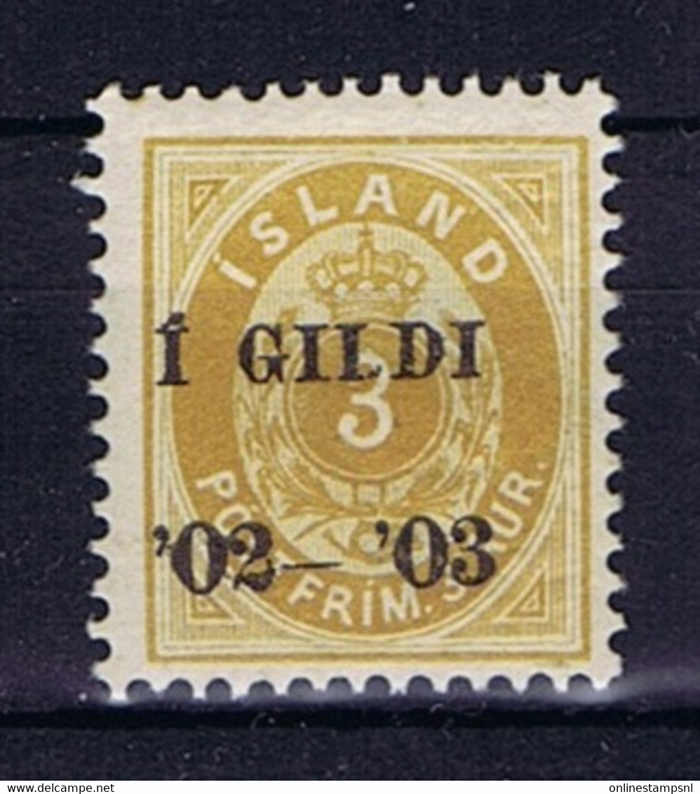 Iceland: 1902 Mi Nr 23B  MH/*, Mit Falz, Avec Charnière - Ungebraucht