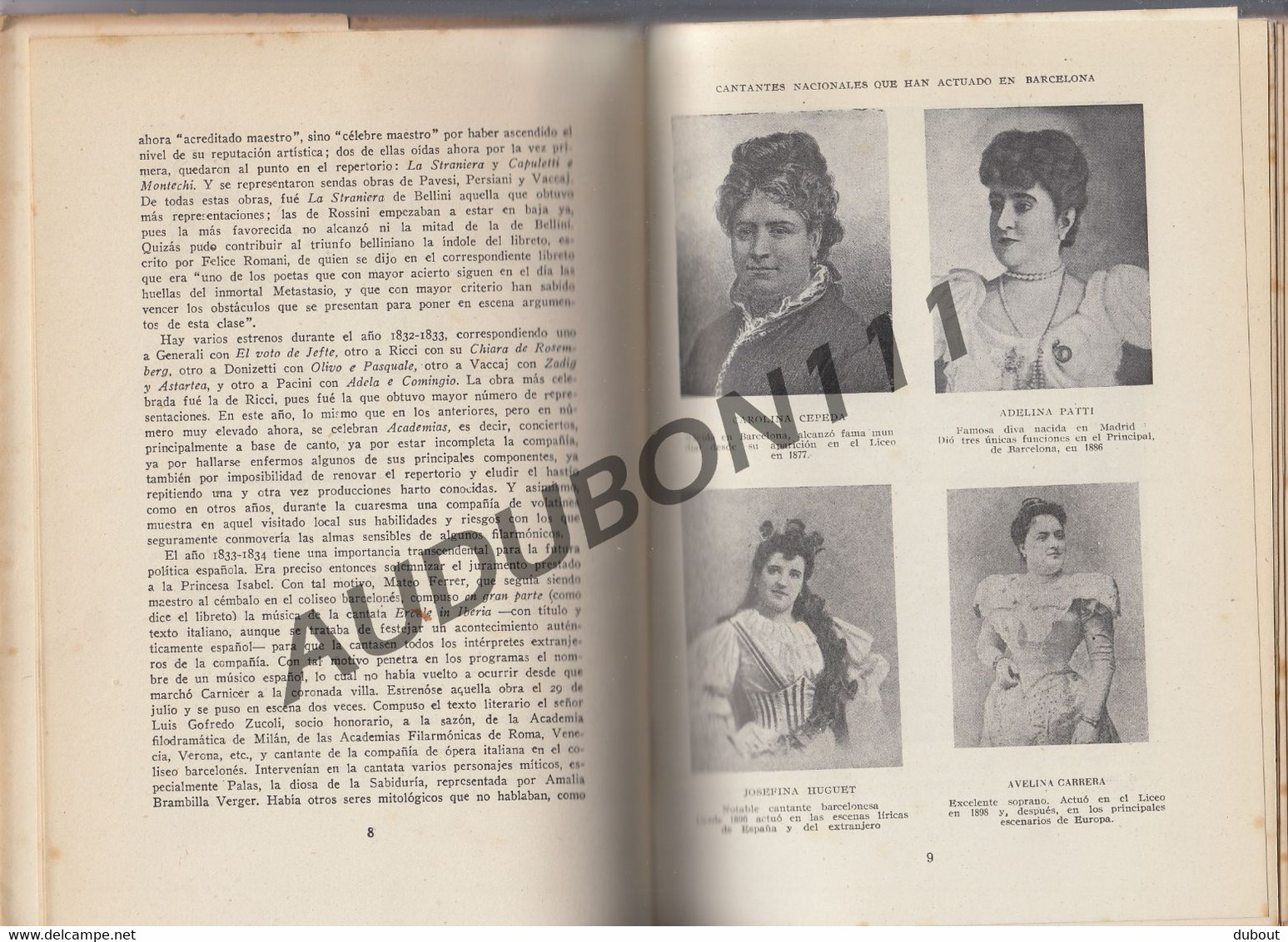 Espagne: Barcelona La Opera En Los Teatros - J. Subira 1946 Tomo 1 + 2 (U55-56) - Kunst, Vrije Tijd