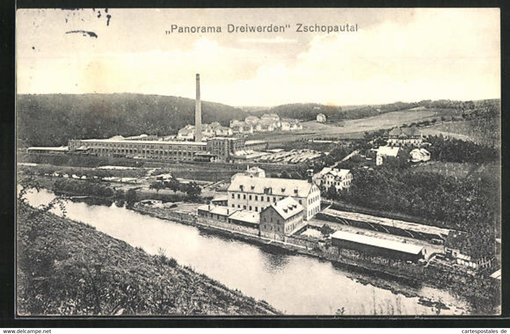 AK Zschopau, Panorama Dreiwerden Zschopautal - Zschopau