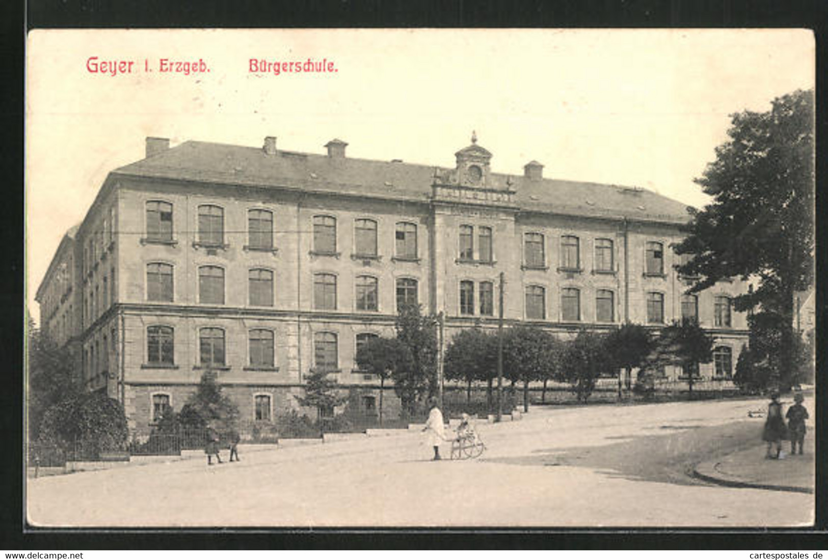 AK Geyer /Erzgeb., Bürgerschule - Geyer