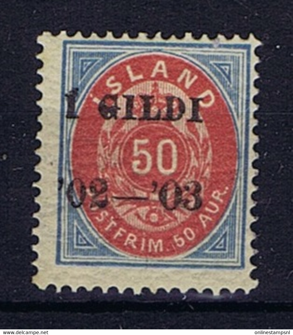 Iceland: 1902 Mi Nr 33 A   MH/*, Mit Falz, Avec Charnière - Unused Stamps