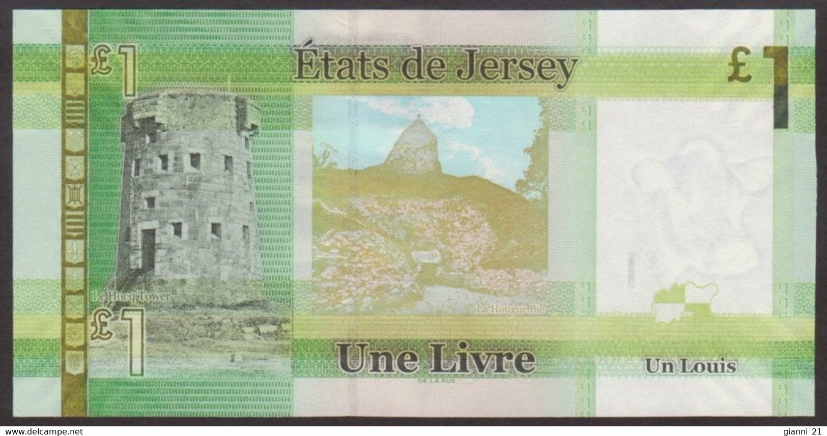 ♛ JERSEY - 1 Pound Nd.(2010) {sign: Ian Black} UNC P.32 A - Jersey