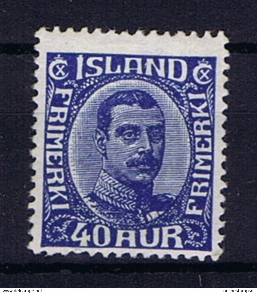 Iceland: 1921 Mi Nr 103 MH/*, Mit Falz, Avec Charnière - Unused Stamps