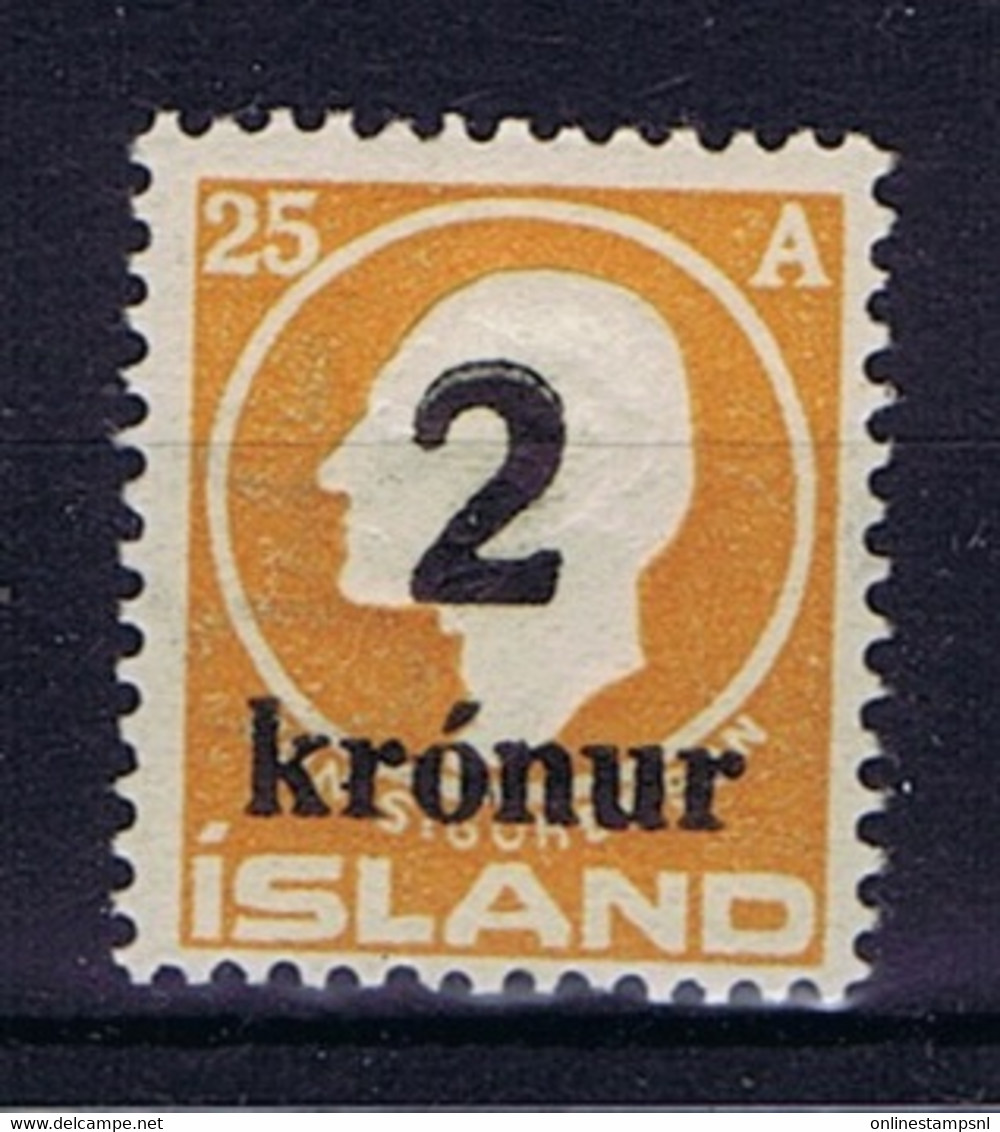 Iceland: 1925 Mi Nr 119 MH/*, Mit Falz, Avec Charnière Very Light Hinged - Ungebraucht