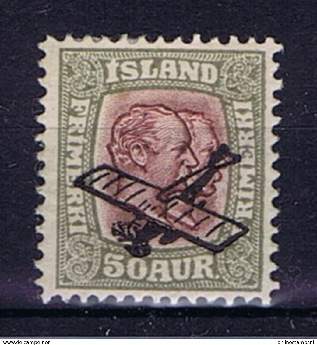 Iceland: 1928 Mi Nr 123 MH/*, Mit Falz, Avec Charnière Airmail - Unused Stamps