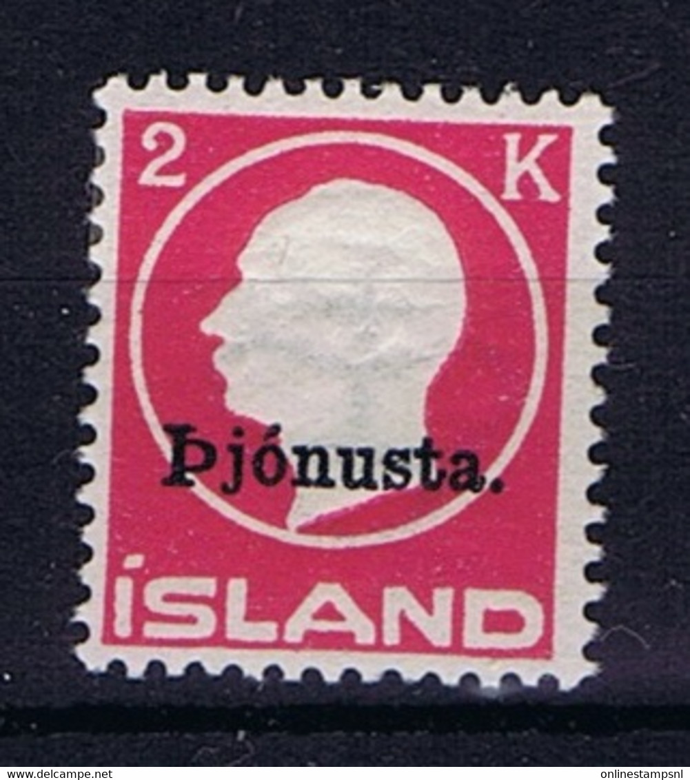 Iceland: Dienst / Service  Mi Nr 41 II With Dot MH/*, Mit Falz, Avec Charnière - Service