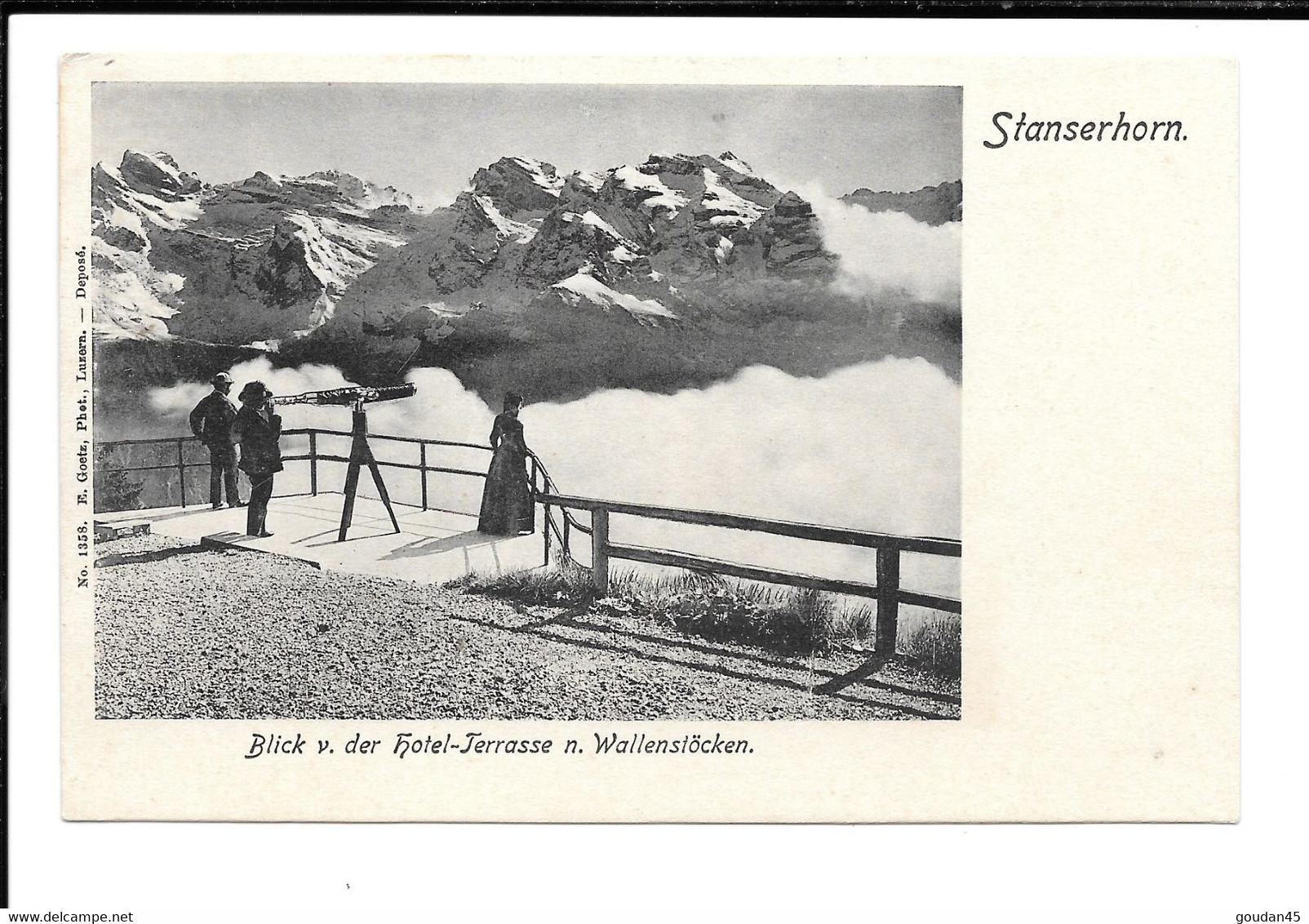 Stanserhorn. - Blick V. Der Hotel-Terrasse N. Wallenstôcken - Stans